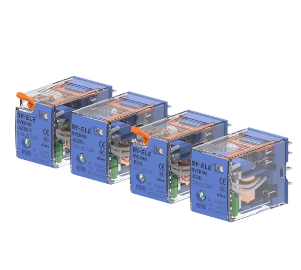 ryer2n-a230lt-with-test-button-with-led-14pin-relay-220vac-silver-contact-coil-relay
